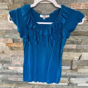 Moa moa Blue Ruffled kid top
